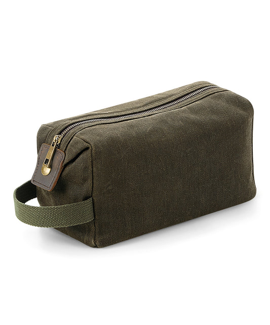 QD651 Heritage Waxed Canvas Wash Bag